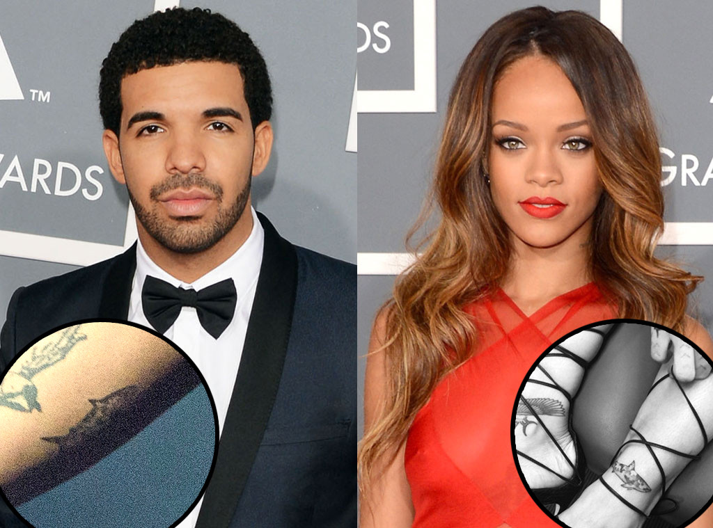 Rihanna Drake Get Matching Tattoos Dedicated To Each Other E Online Ca